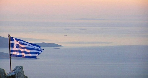 greek flag sea