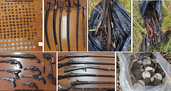 Αρχαία νομίσματα και συλλεκτικά όπλα εντοπίστηκαν στην Άρτα (βίντεο)