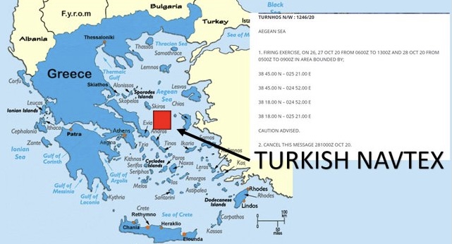 Τουρκική NAVTEX στην καρδιά του Αιγαίου μετά την αποχώρηση της Νούλαντ!
