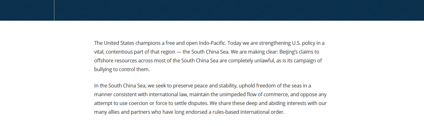 Screenshot 2020 10 20 U S Position on Maritime Claims in the South China Sea United States Department of State1