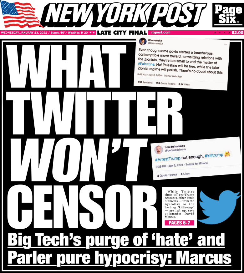 New York post Τραμπ Twitter