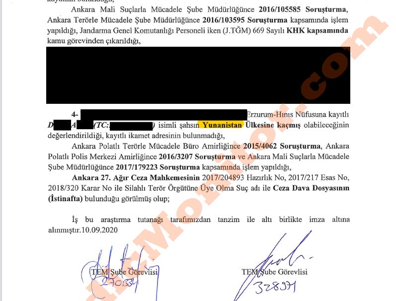 Secret espionage document Turkish Foreign Ministry2