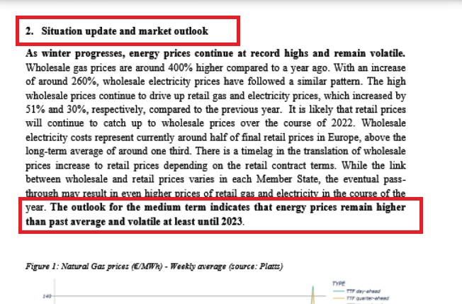 Energy prices will remain high and volatile until at least 2023 EU Commission says