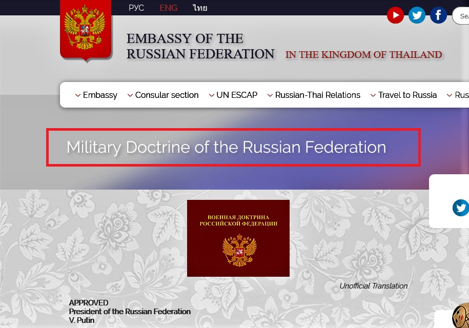 Military Doctrine of the Russian Federation1