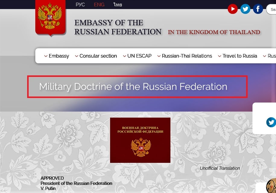 Military Doctrine of the Russian Federation1