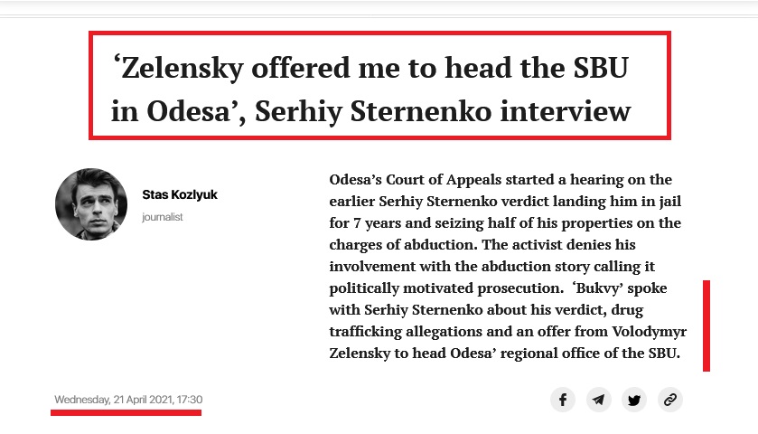 Serhiy Sternenko interview Ukraine news1