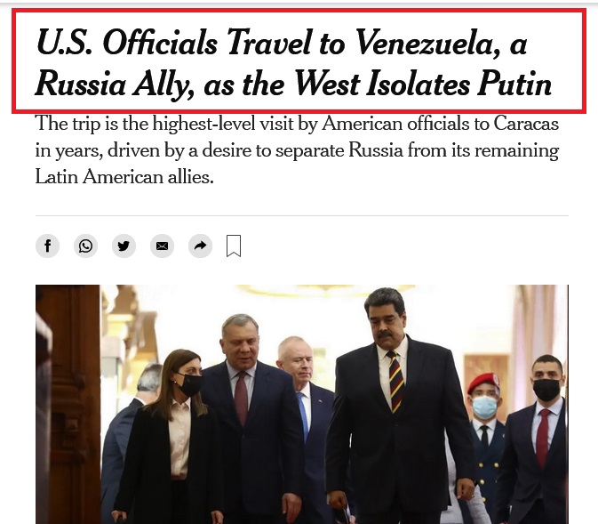 U S Officials Travel to Venezuela