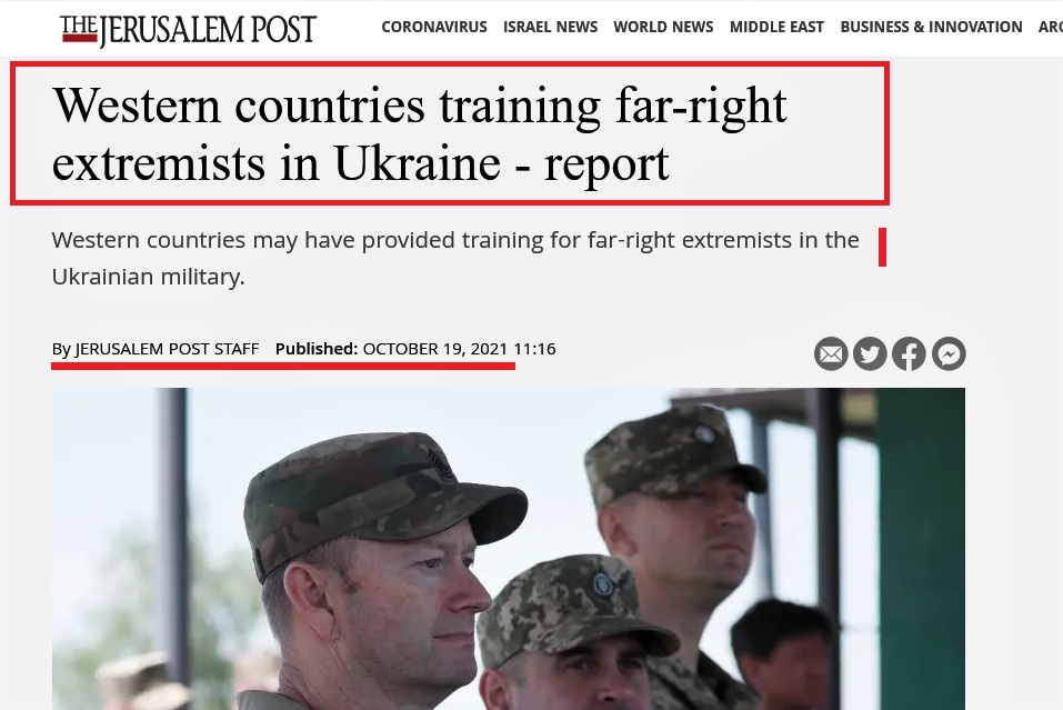 Western countries training far right extremists in Ukraine report