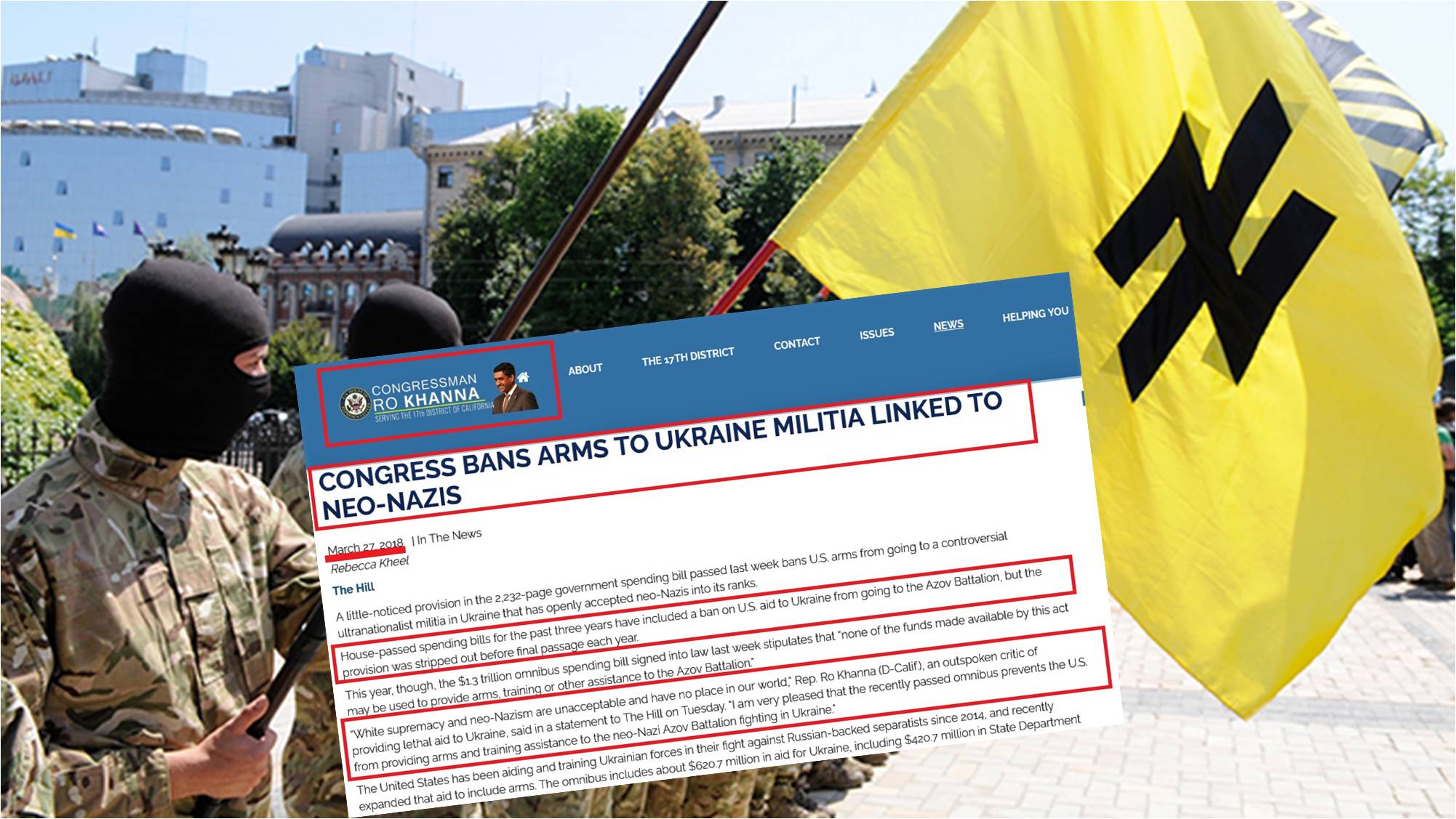 Ο Τράμπ το 2018 σταμάτησε την παροχή αμερικανικών όπλων στο νεοναζιστικό τάγμα Azov της Ουκρανίας !