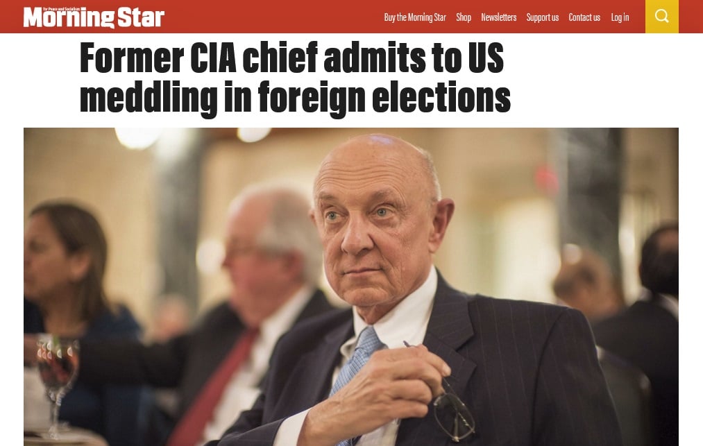 CIA chief admits to US meddling in foreign elections