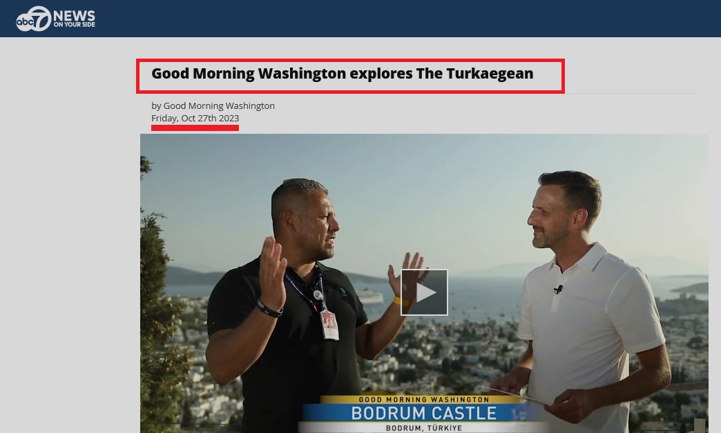 Washington explores The Turkaegean