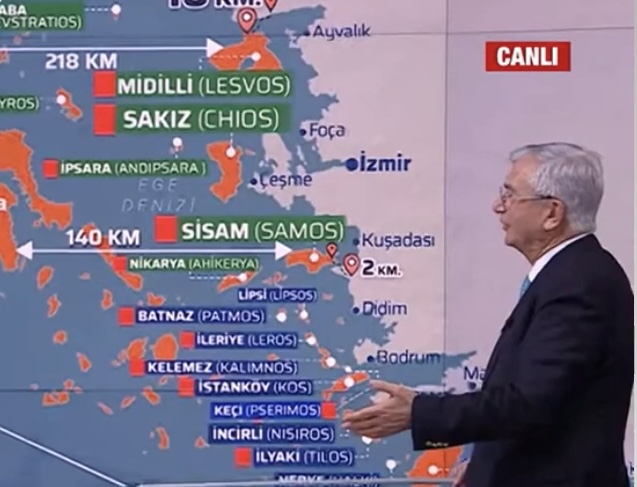 Οι Τούρκοι μας λένε ποια νησια θα μας αρπάξουν