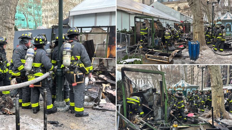 Πυρκαγιά στο Χριστουγεννιάτικο χωριό στο Bryant Park της Νέας Υόρκης 6 IMG 1094