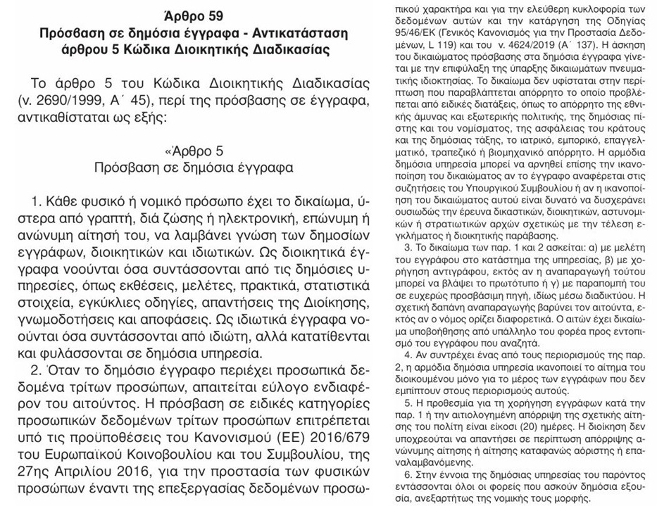 Οι πολίτες αποκτούν πρόσβαση σε οποιοδήποτε έγγραφο (δημόσιο και ιδιωτικό) χωρίς να χρειάζεται να αποδείξουν ότι έχουν κάποιο έννομο συμφέρον 10 IMG 3210