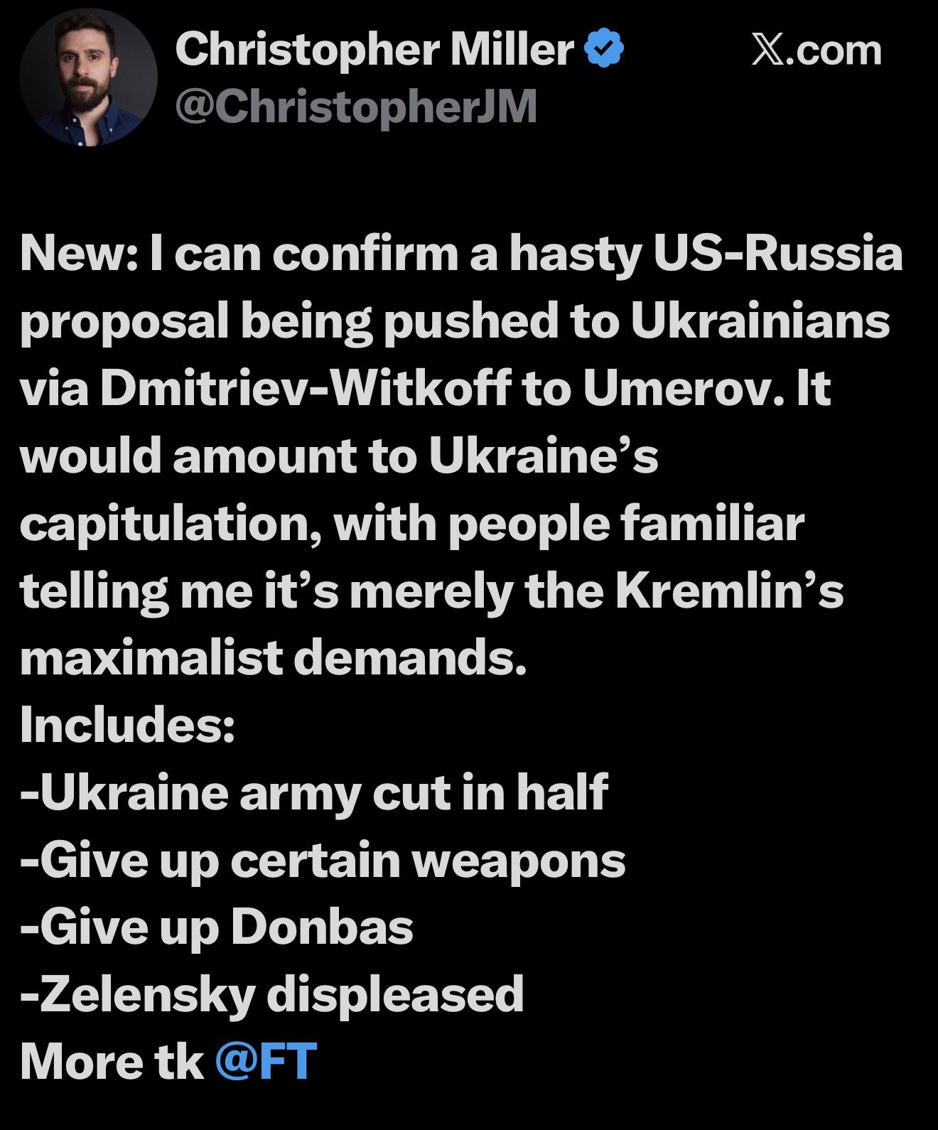 FT: Απόλυτη συνθηκολόγηση της Ουκρανίας το σχέδιο Τραμπ - Πούτιν 6 IMG 8990