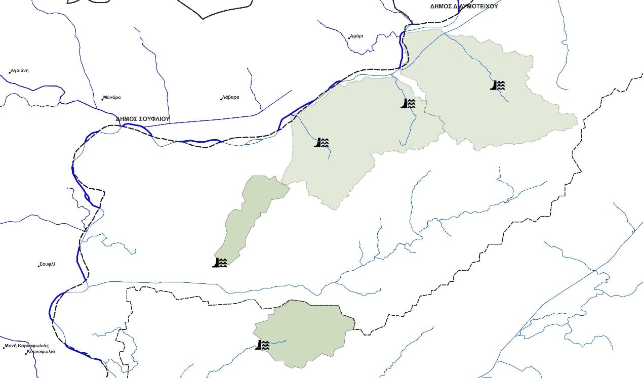 Με 5 μικρά φράγματα η Τουρκία, από την Κορνοφωλιά έως το Αμόρι Σουφλίου, έλεγξε την ροή πάνω από 8 εκατομμυρίων κυβικών μέτρων νερούπρος και την Π.Ε. Έβρου 9 IMG 9034
