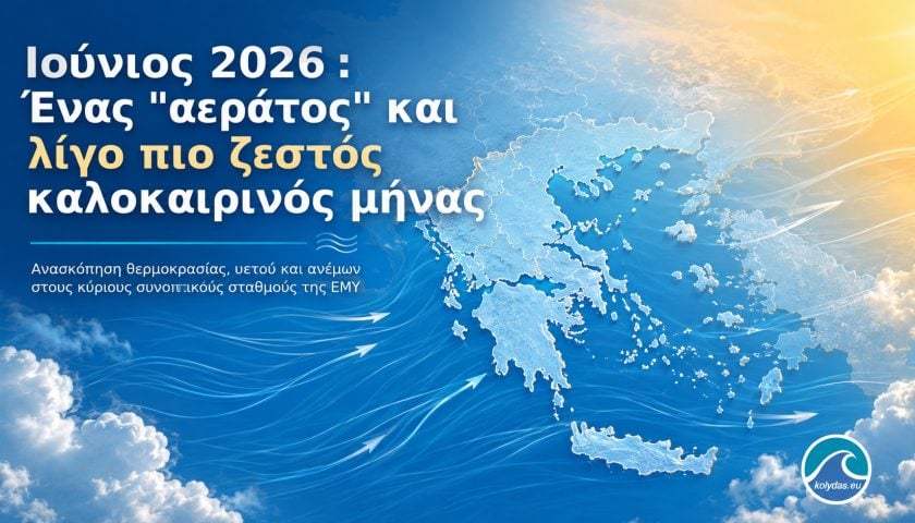 Ιούνιος 2026: Ένας “αεράτος” και λίγο πιο ζεστός καλοκαιρινός μήνας