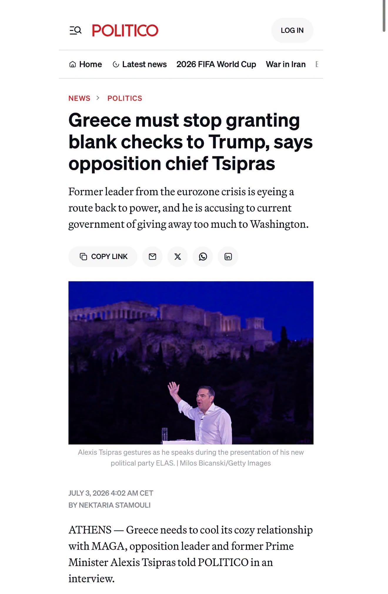 Αποκαλυπτική συνέντευξη του Αλέξη Τσιρπα στο Politico 5 IMG 8427