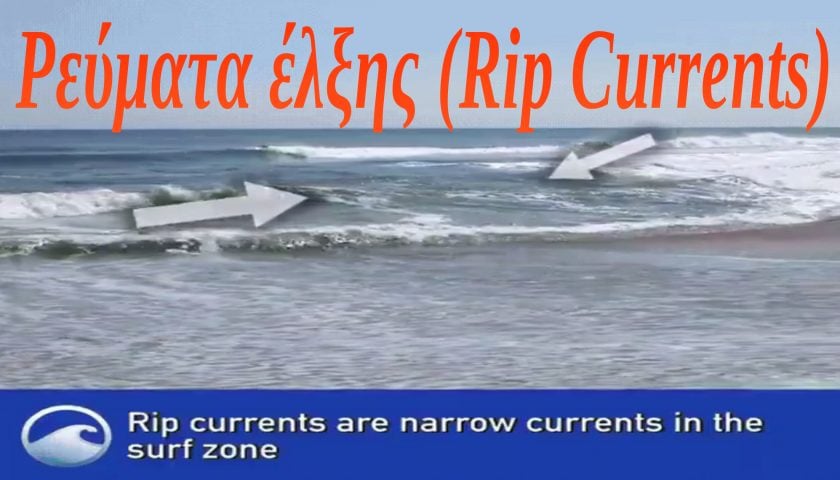 Τι είναι τα θαλάσσια ρεύματα έλξης ή Rip Currents; Τι πρέπει να κάνουμε αν τα συναντήσουμε