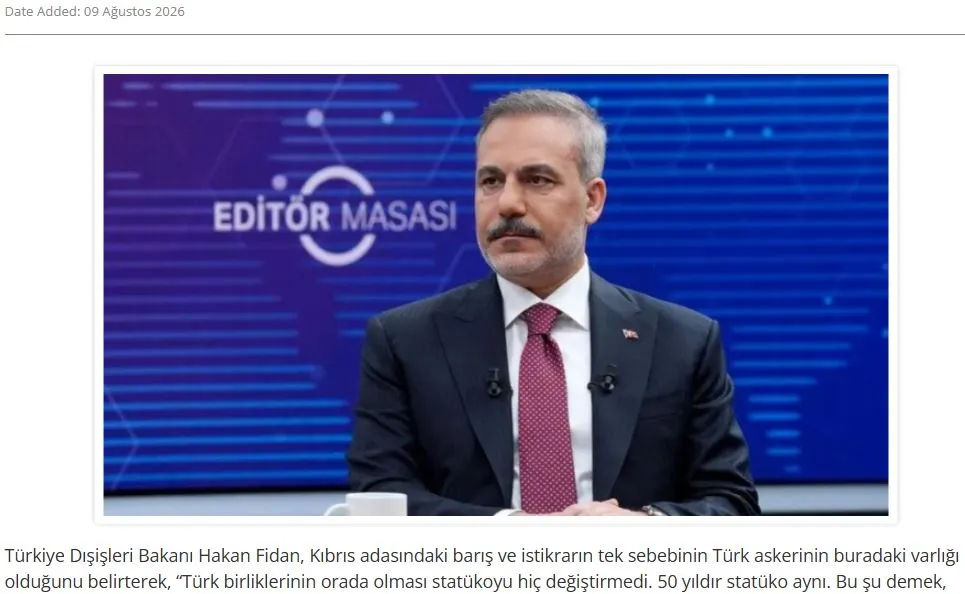 Χακάν Φιντάν: Ο τουρκικός στρατός δεν πρόκειται να φύγει από την Κύπρο