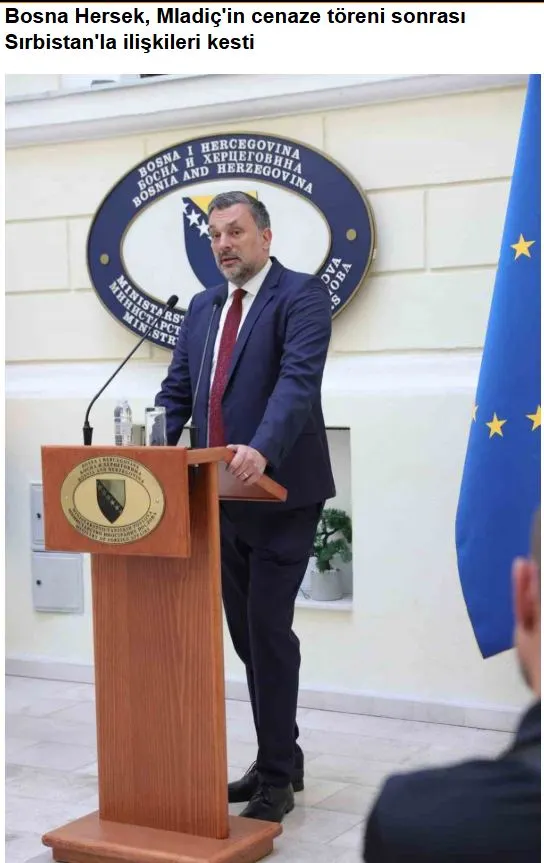 Η Βοσνία-Ερζεγοβίνη διέκοψε τις σχέσεις της με τη Σερβία μετά την κηδεία του Μλάντιτς