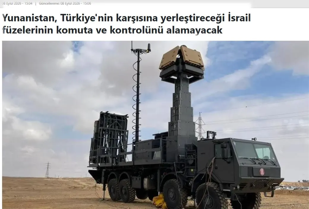 Στην Ελλάδα, οι Ισραηλινοί θα έχουν τον έλεγχο των πυραύλων που αγοράζονται από τον ελληνικό στρατό (τουρκικό δημοσίευμα)