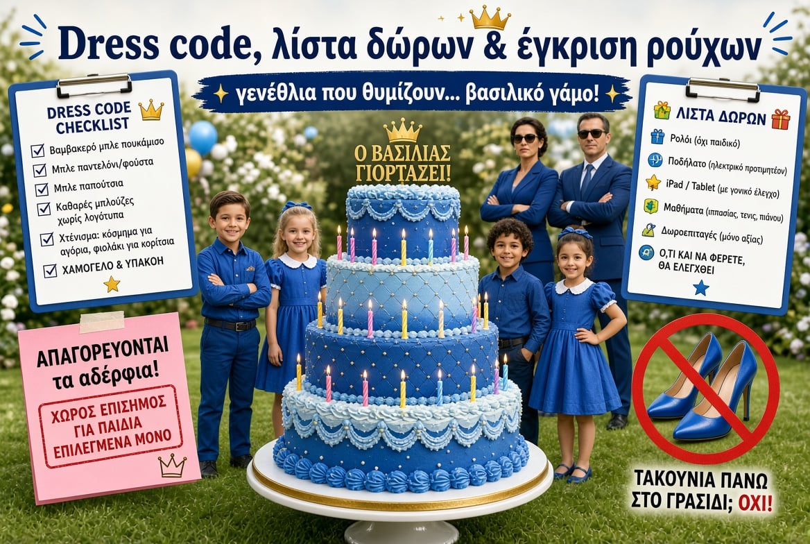 Σάλο προκαλεί παιδικό πάρτι με dress code, λίστα δώρων και… έγκριση ρούχων
