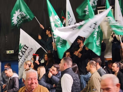 Πολυδύναμο μήνυμα νίκης απο τον Νίκο Ανδρουλάκη στο κλειστό γήπεδο του Αιγάλεω 10 IMG 4164
