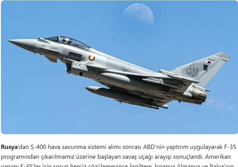 Η Τουρκία θα παραλάβει 24 Eurofighters από το Κατάρ και το Ομάν